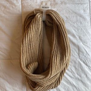 Tan Infinity Scarf - one size fits all